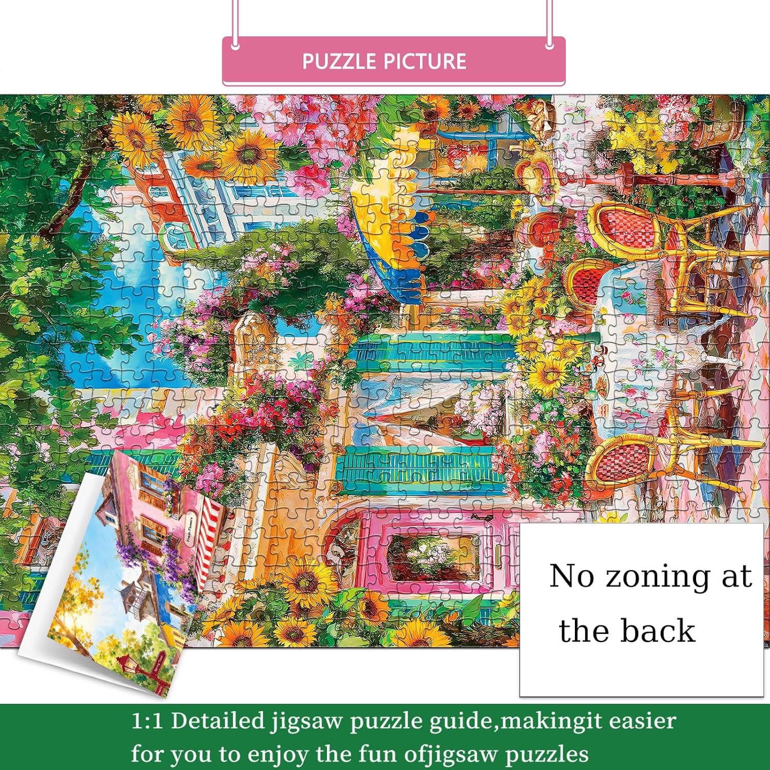 Thumbnail 2 de HUADADA 500 Piece Jigsaw Puzzle – The Sunflower Terrace