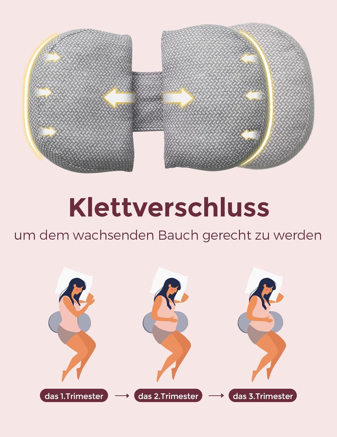 Detalle 2 de Momcozy W‑förmiges Schwangerschaftskissen 1️⃣