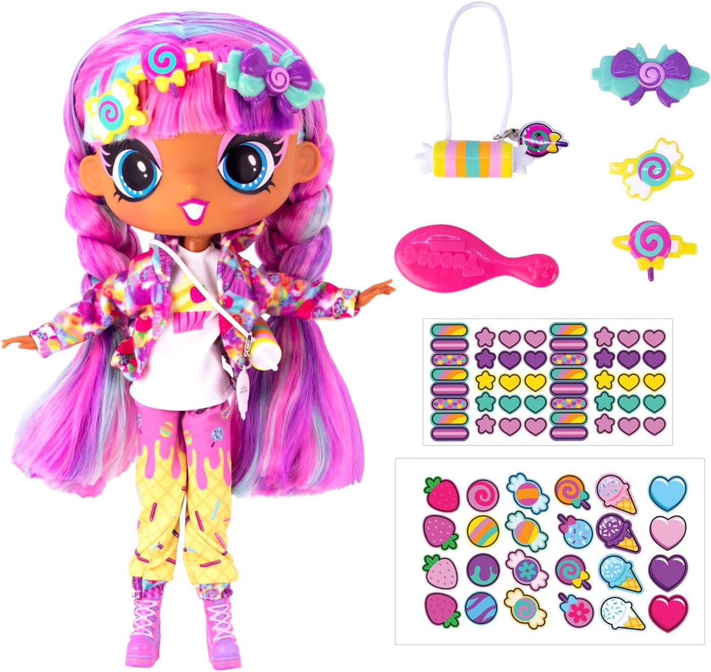 Thumbnail 2 de John Adams Decora Girlz “Sticker ’n’ Style” Sweetie (27,9 cm) avec plus de 75 accessoires