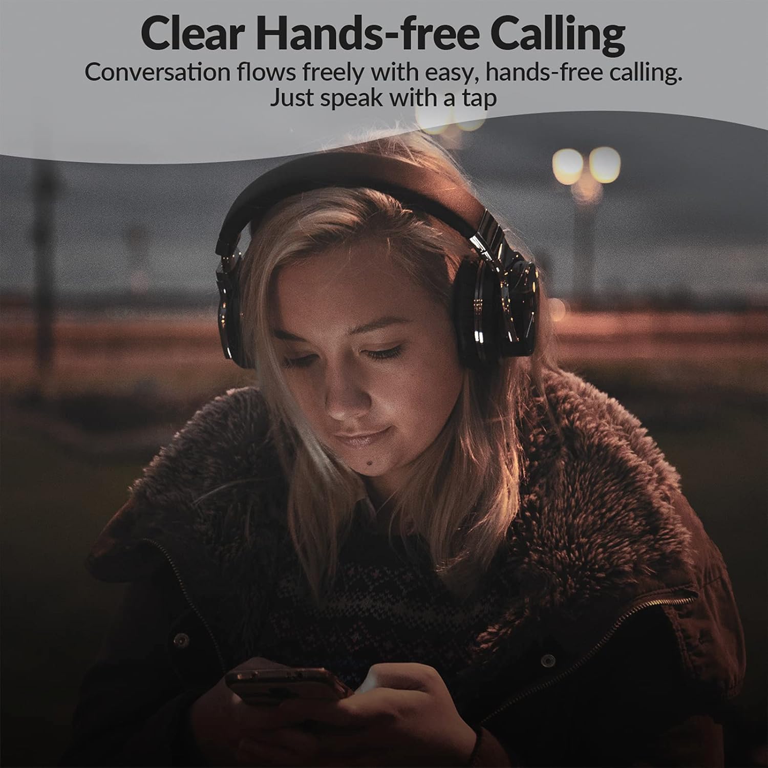 Thumbnail 4 de Silensys E7 Active Noise Cancelling Wireless Bluetooth Headphones (Black) with Mic