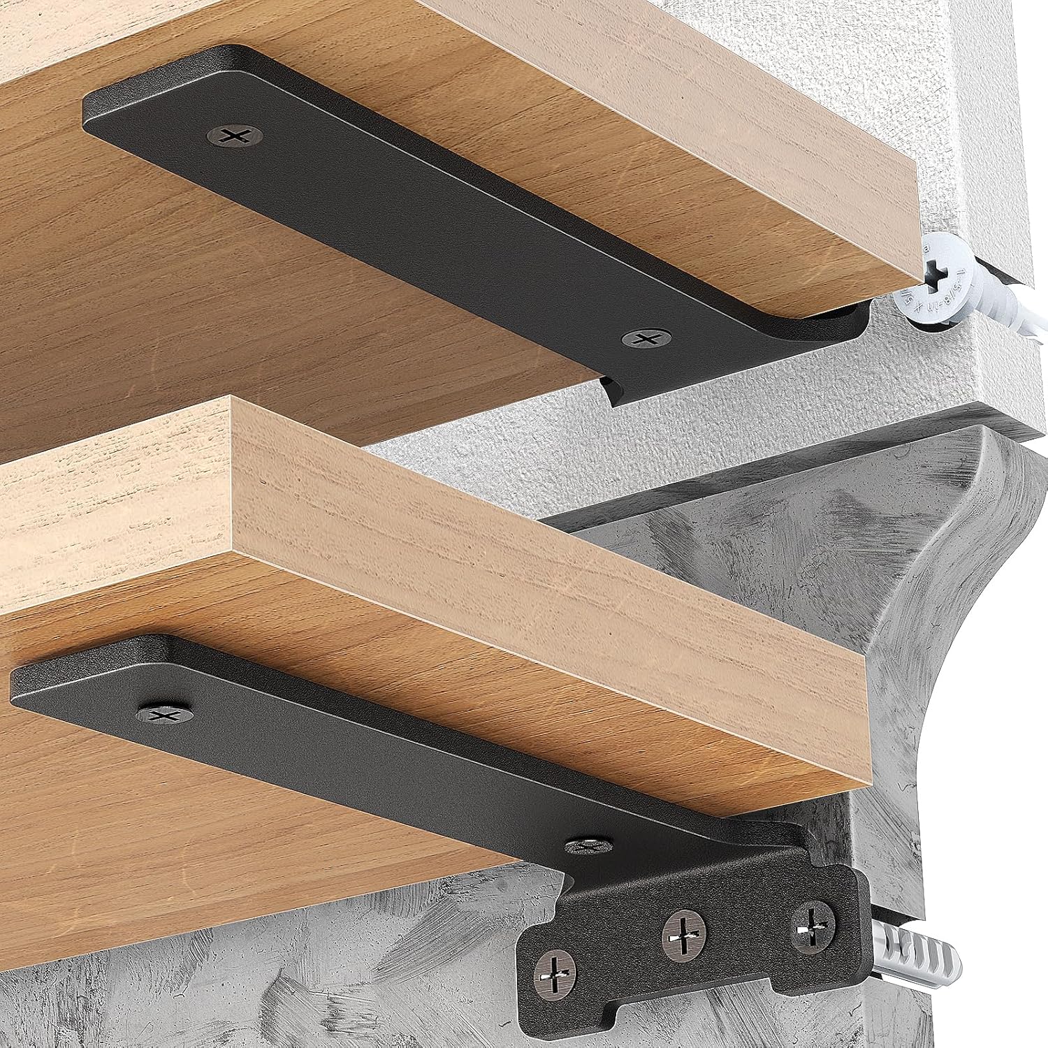 Detalle de Yeabett Shelf Brackets 20cm, 70kg load capacity ðŸ›