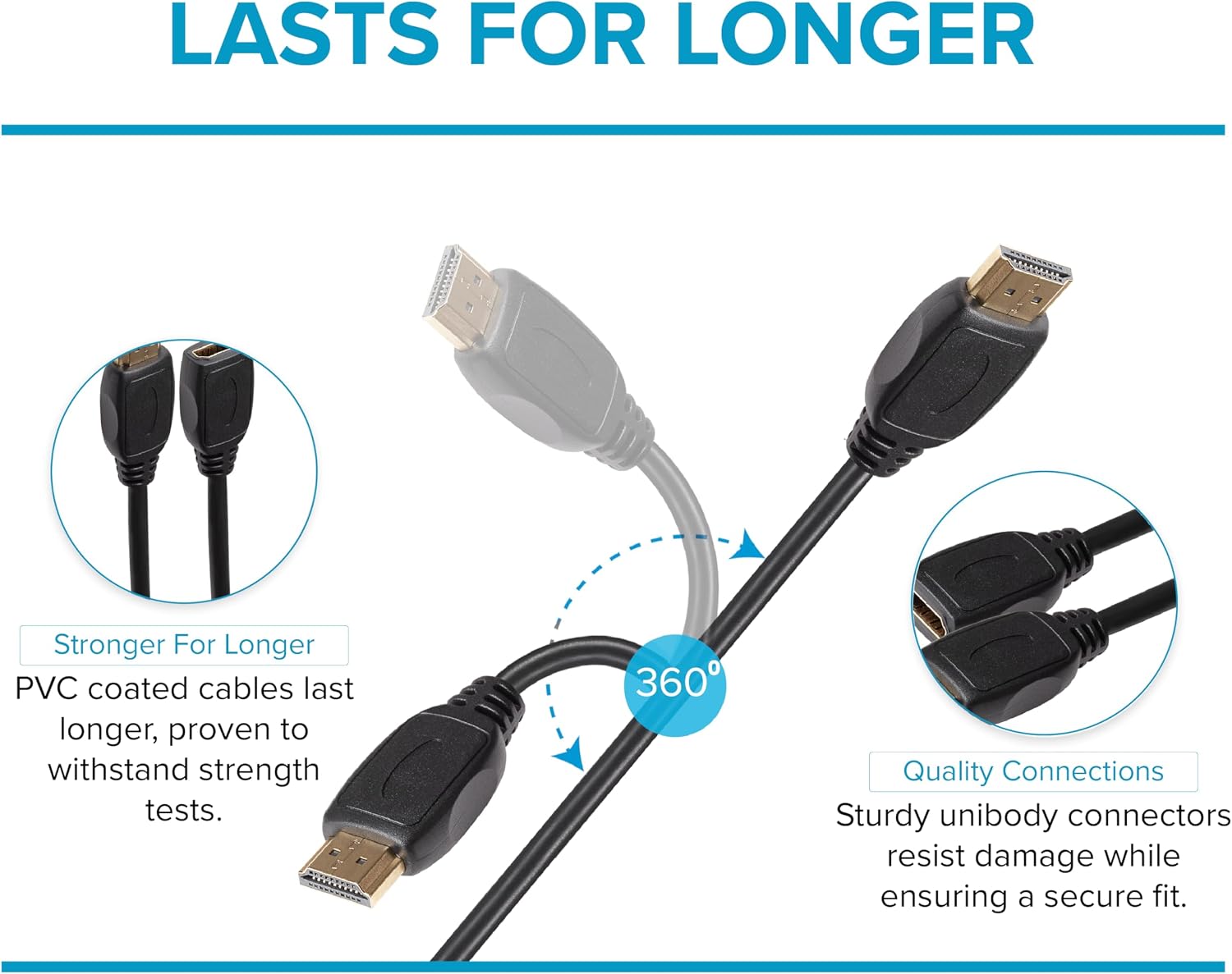 Thumbnail 6 de Maplin HDMI Extension Cable 3m (4K 30Hz) – Male to Female, Ultra HD High Speed