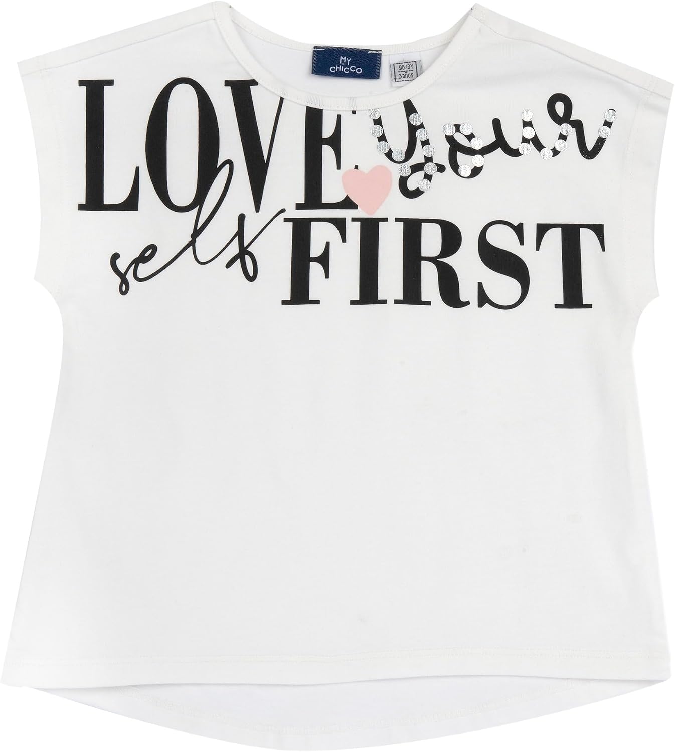 Detalle de Chicco T-shirt Fille 261 avec inscription tendance – Lot de 1