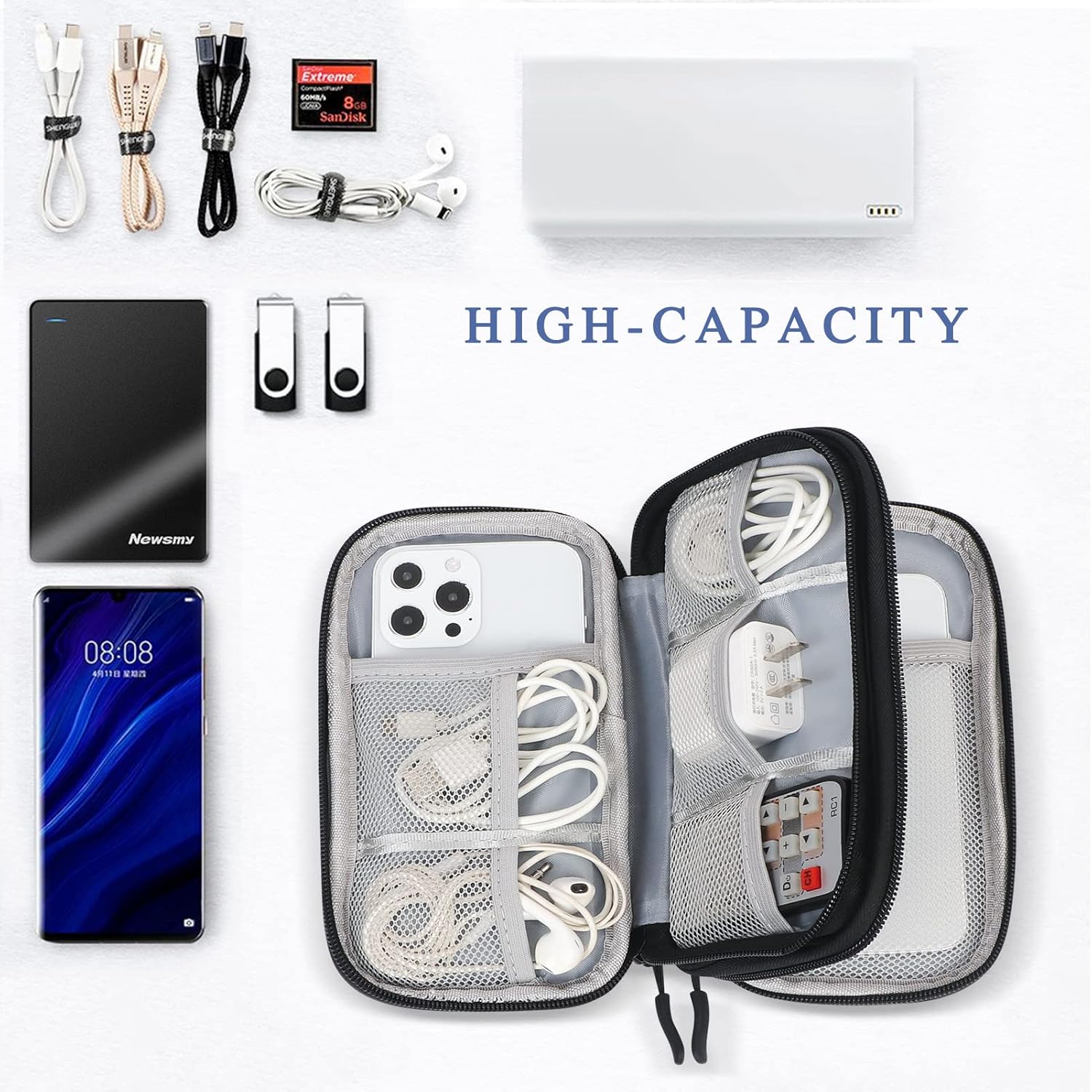 Detalle de Simpolor cable organiser bag double layer