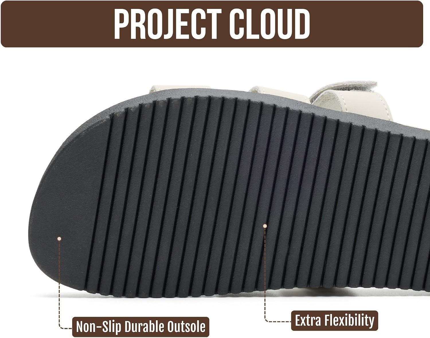 Detalle de Project Cloud Leather Platform Sandals for Women by Mayvy