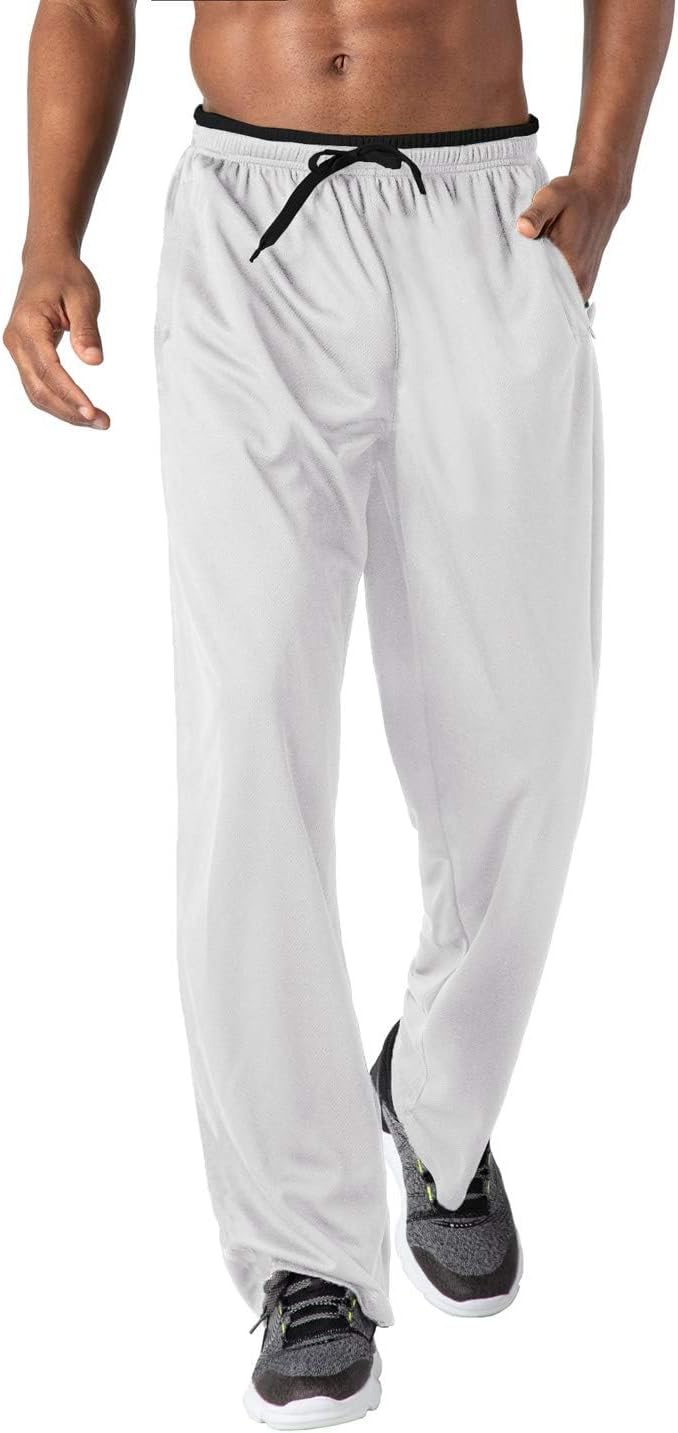 Thumbnail 5 de KEFITEVD men’s tracksuit bottoms open hem quick-dry mesh joggers with zip pockets