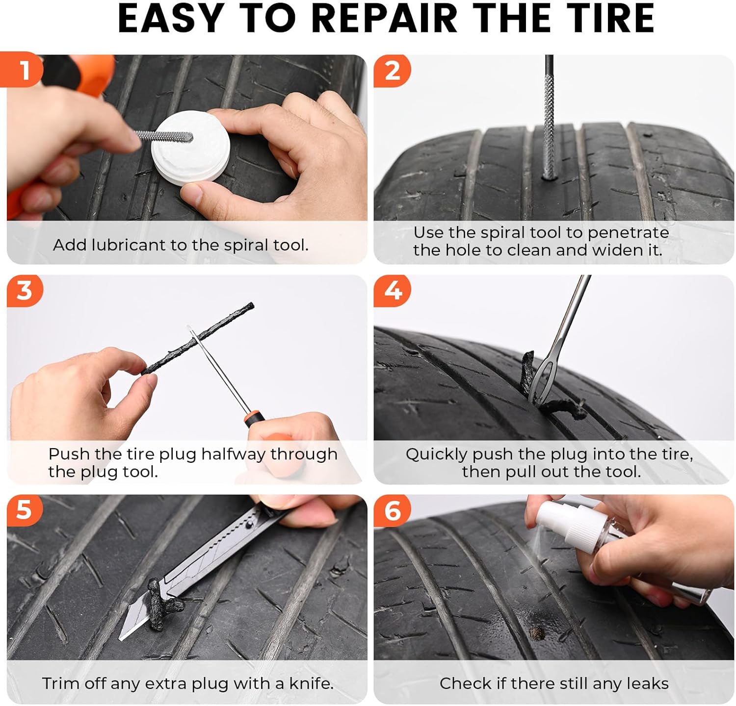 Thumbnail 5 de ETENWOLF Flat Tire Repair Kit 16 Pcs