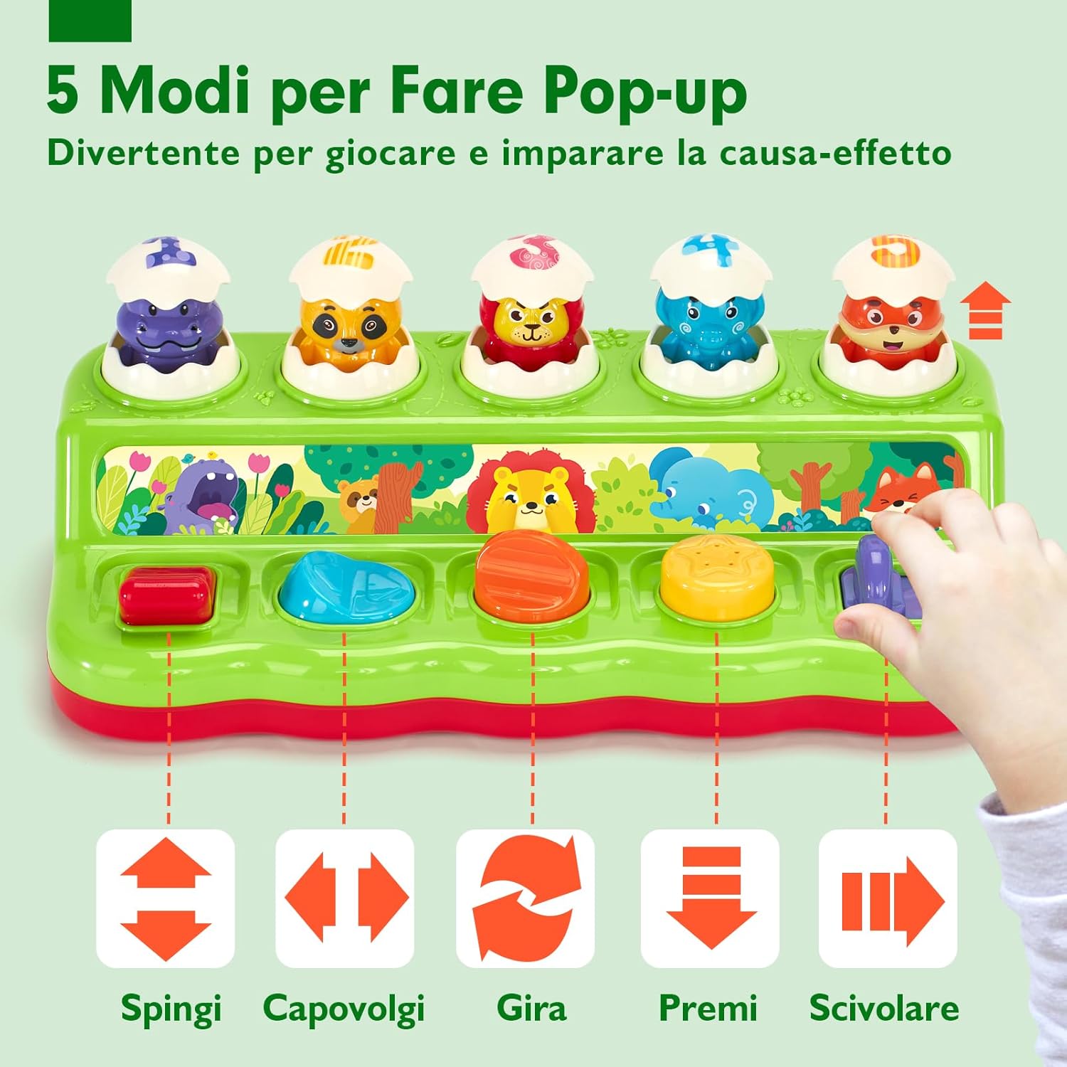 Detalle 2 de hahaland Animali Pop-Up 5 pezzi