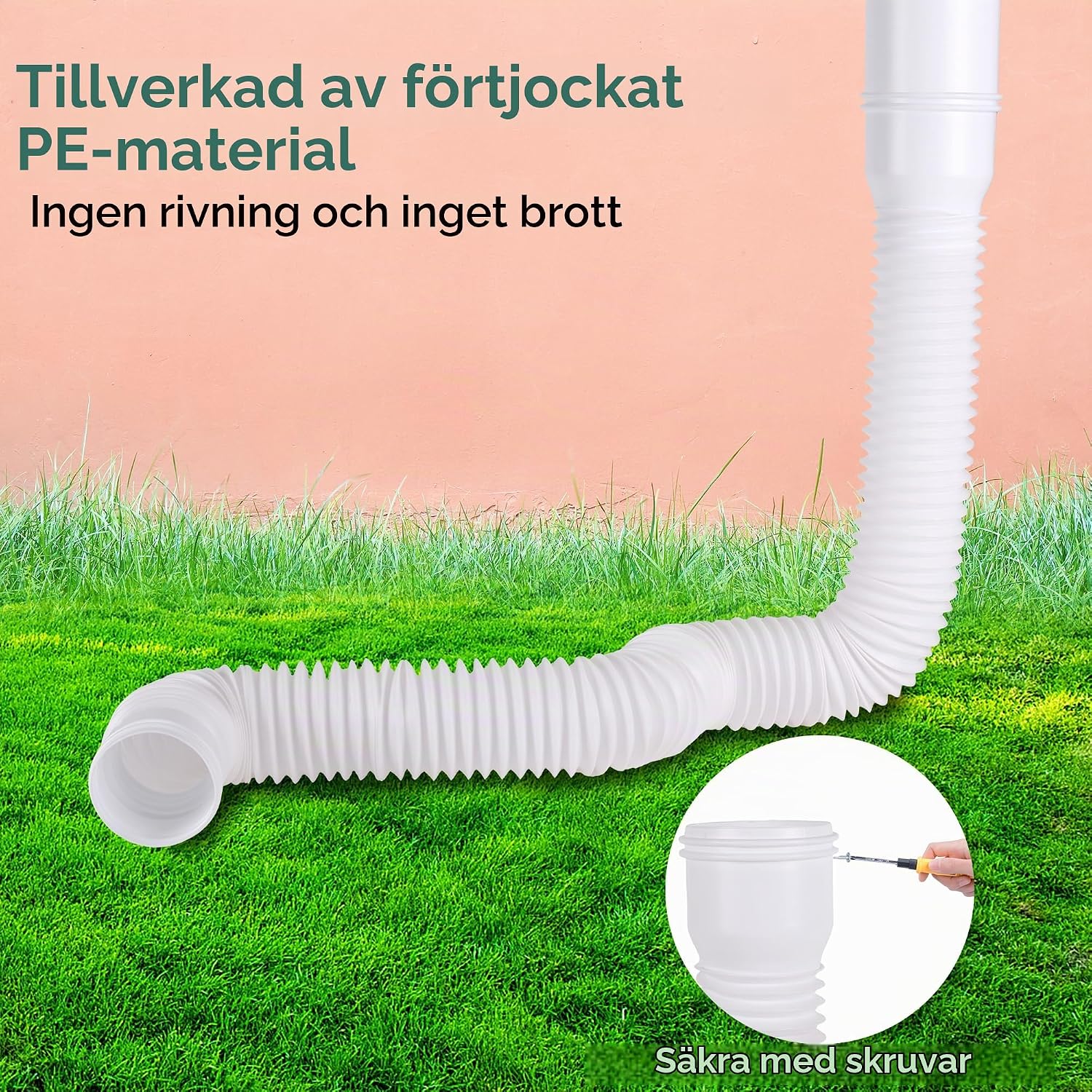 Thumbnail 6 de BKITC flexibel stuprörsförlängning, 47–150 cm, för 80/100 mm