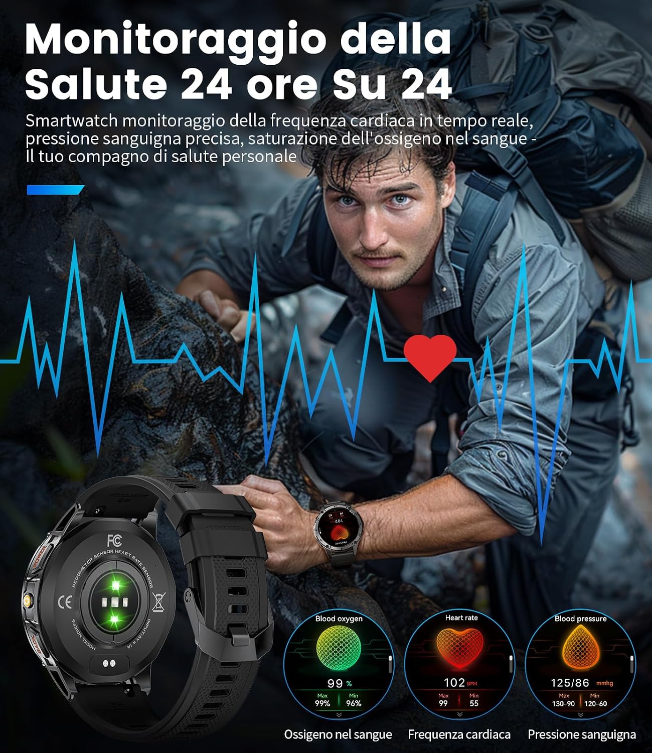 Thumbnail 6 de LIMIGE Smartwatch Uomo con Chiamate Bluetooth e Display AMOLED 1.43" – 110+ sport, IP68