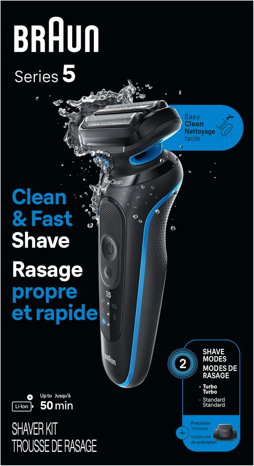 Thumbnail 6 de Braun 52-B1200s Series 5 Foil Shaver, Wet & Dry, 50-Minute Battery
