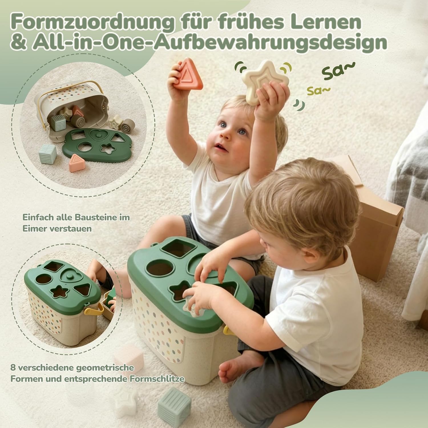 Thumbnail 1 de Auezona Montessori Spielzeug Baby ab 6 Monate – 5-in-1 Lernspielzeug für 6–12 Monate