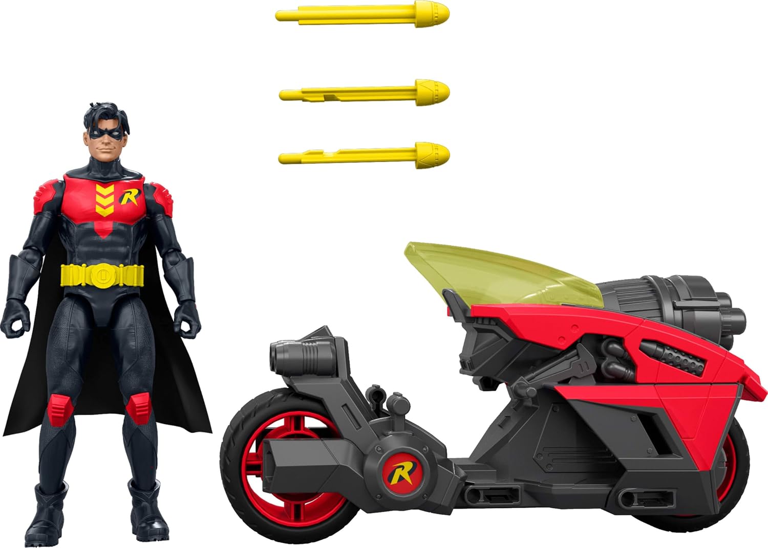 Detalle 1 de Mattel JMD51 Robin Motorcycle with Missile Launcher and Batlink System