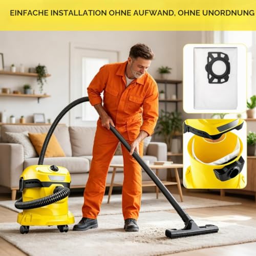 Thumbnail 6 de 10 Stück Staubsaugerbeutel für Kärcher WD3 – compatible Ersatzbeutel, MV3, SE4001/SE4002