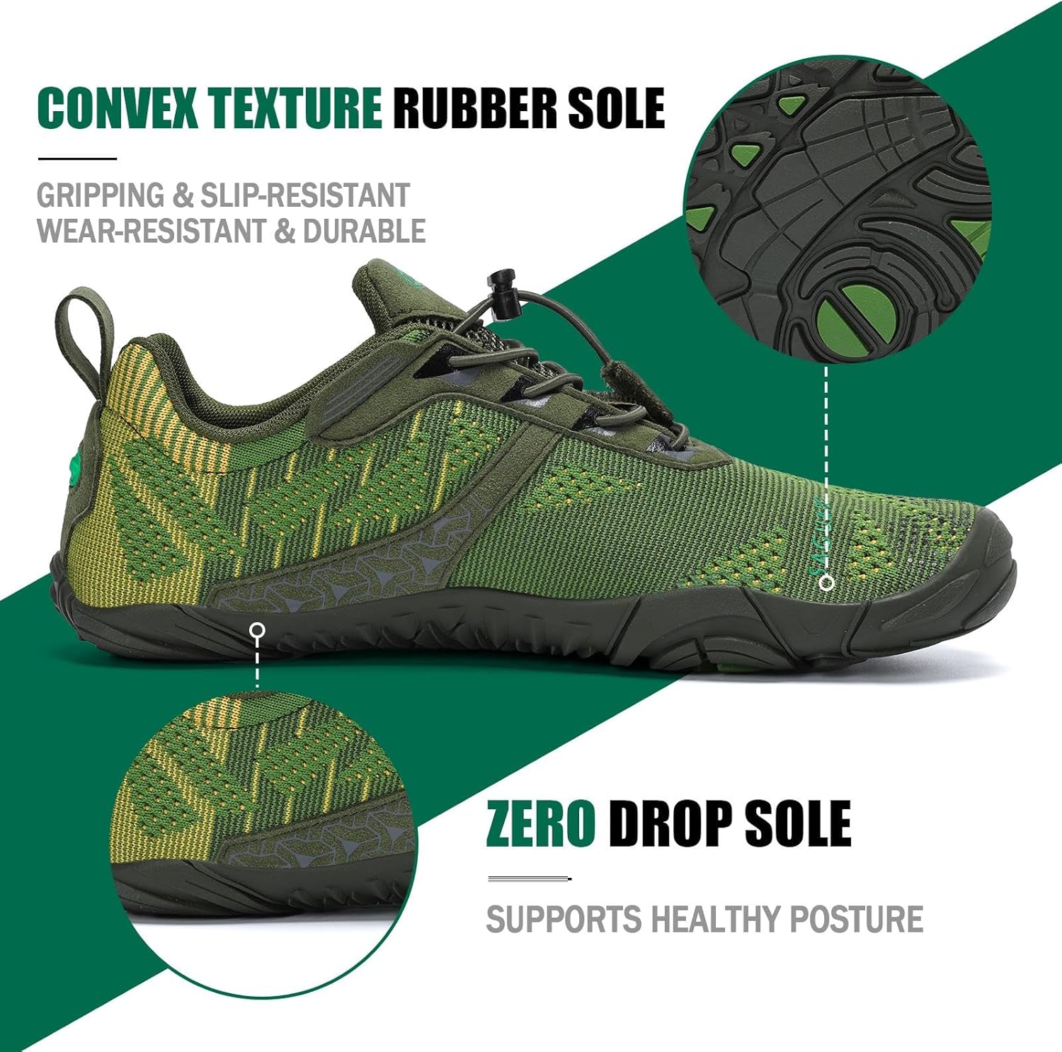 Detalle de SAGUARO Barfußschuhe – Zehenschuhe für Herren und Damen, Zero-Drop, rutschfest, Outdoor