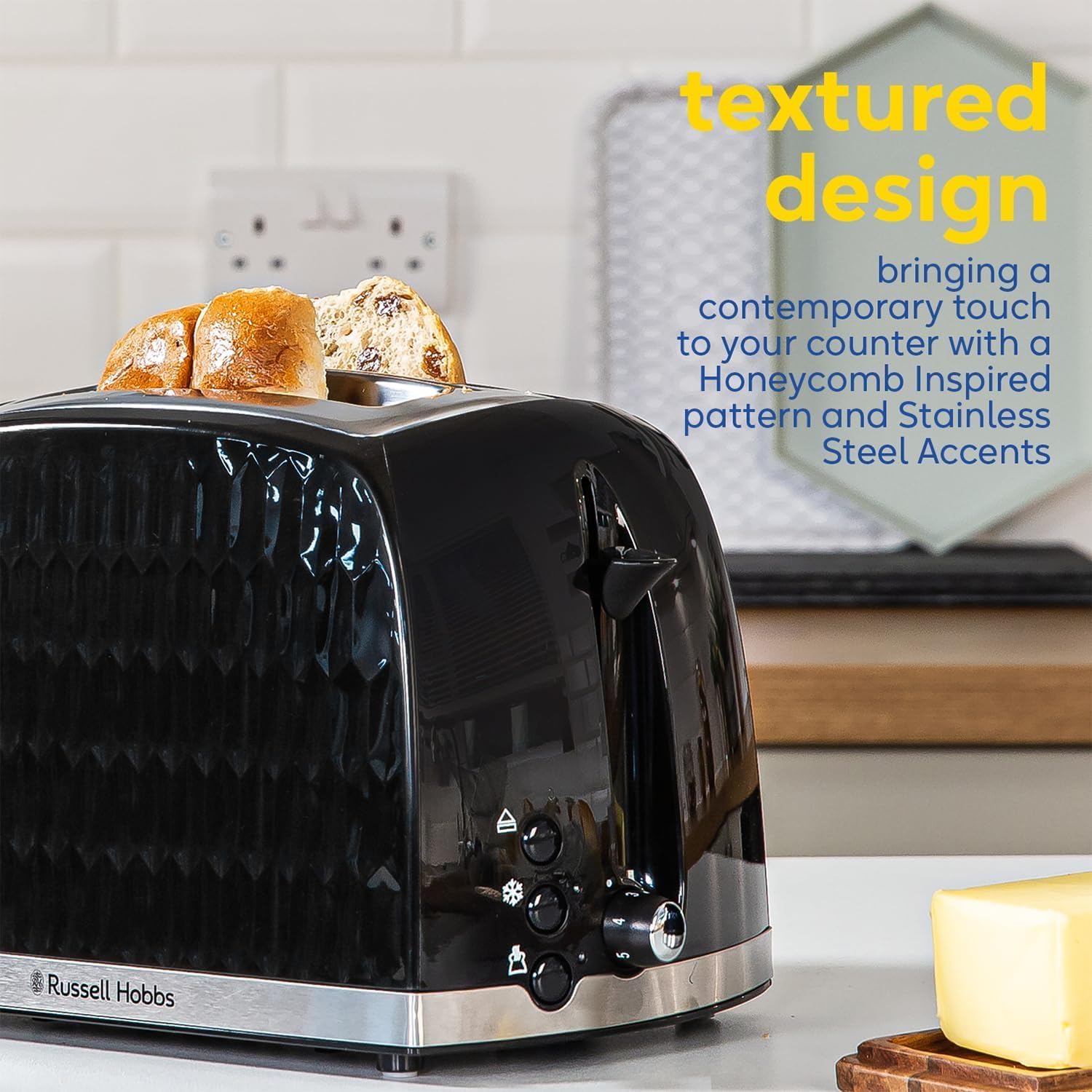 Detalle de Russell Hobbs Honeycomb 2 Slice Toaster 26061 review