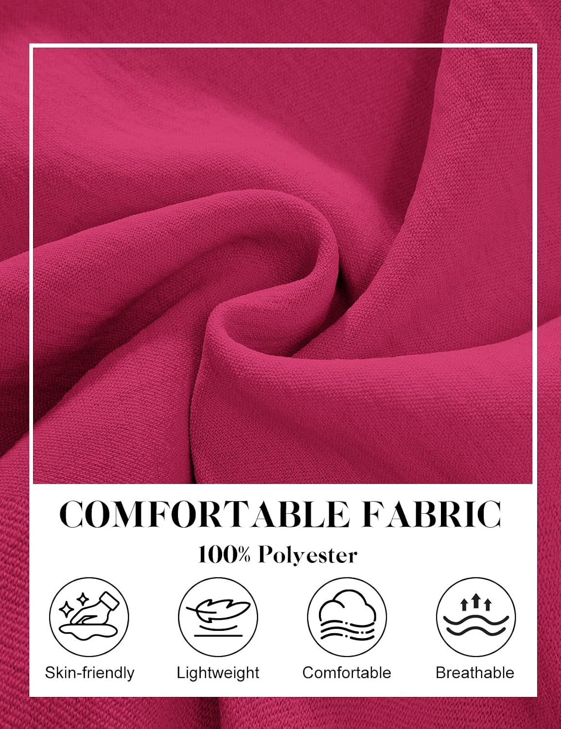 Detalle de Fashora Women's Shorts Summer Casual Loose Flowy Pleated Shorts with Elastic High Waist Drawstring and Pockets