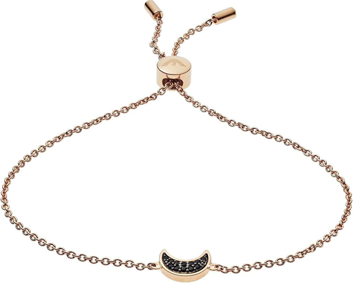 Detalle de Emporio Armani Damenarmband aus Sterlingsilber in Roségold-Optik mit Karabinerverschluss