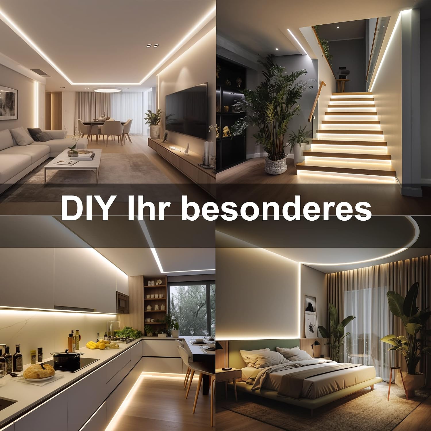 Detalle 2 de BERIXDEEP Dotless Strip Light 10m 4000K LED tape