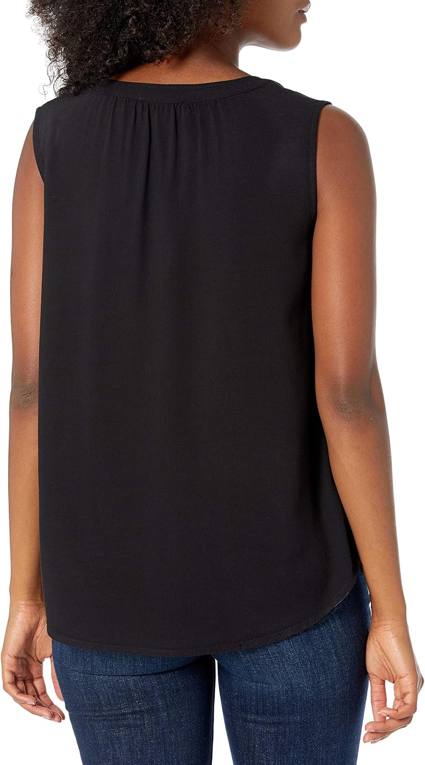 Thumbnail 1 de Amazon Essentials Women’s Sleeveless V-Neck Woven Shirt (Relaxed Fit, Flowy Twill)