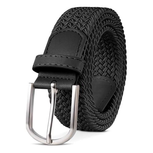 Imagen de TANGCHAO Ceinture tissu tressé élastique extensible – Ceinture unisexe pour homme et femme en OfertitasTOP