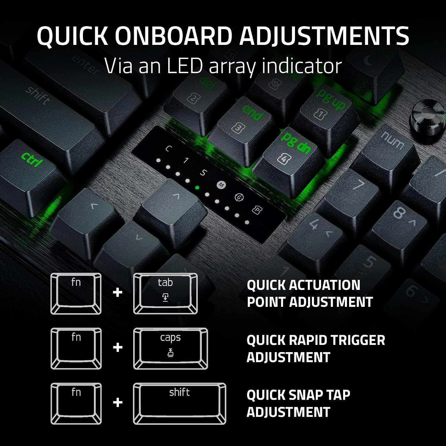 Detalle 2 de Razer Huntsman V3 Pro Analog Optical Esports Keyboard (Gen-2) UK Layout, Black