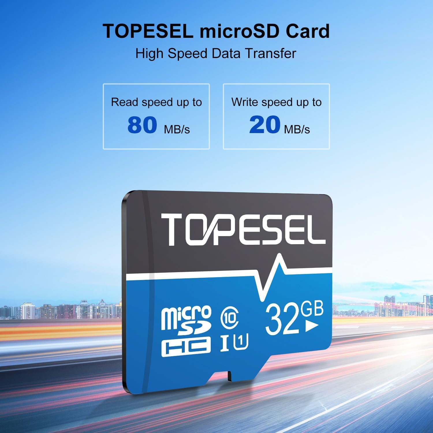 Detalle 2 de TOPESEL 32GB Micro SD Card 2-Pack – UHS-I, 80MB/s Read, 20MB/s Write