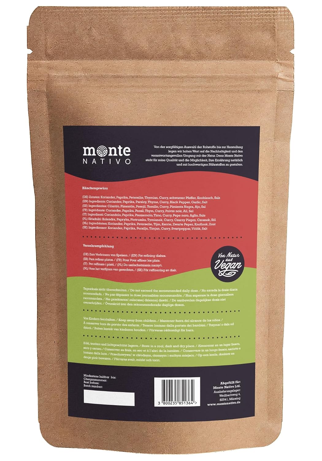 Detalle 2 de Hähnchengewürz Monte Nativo (250 g) – Brathähnchen Gewürz mit aromatischer Würze