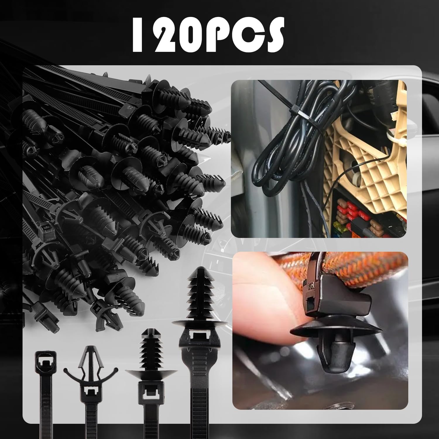 Thumbnail 6 de Car cable ties, 120-piece set