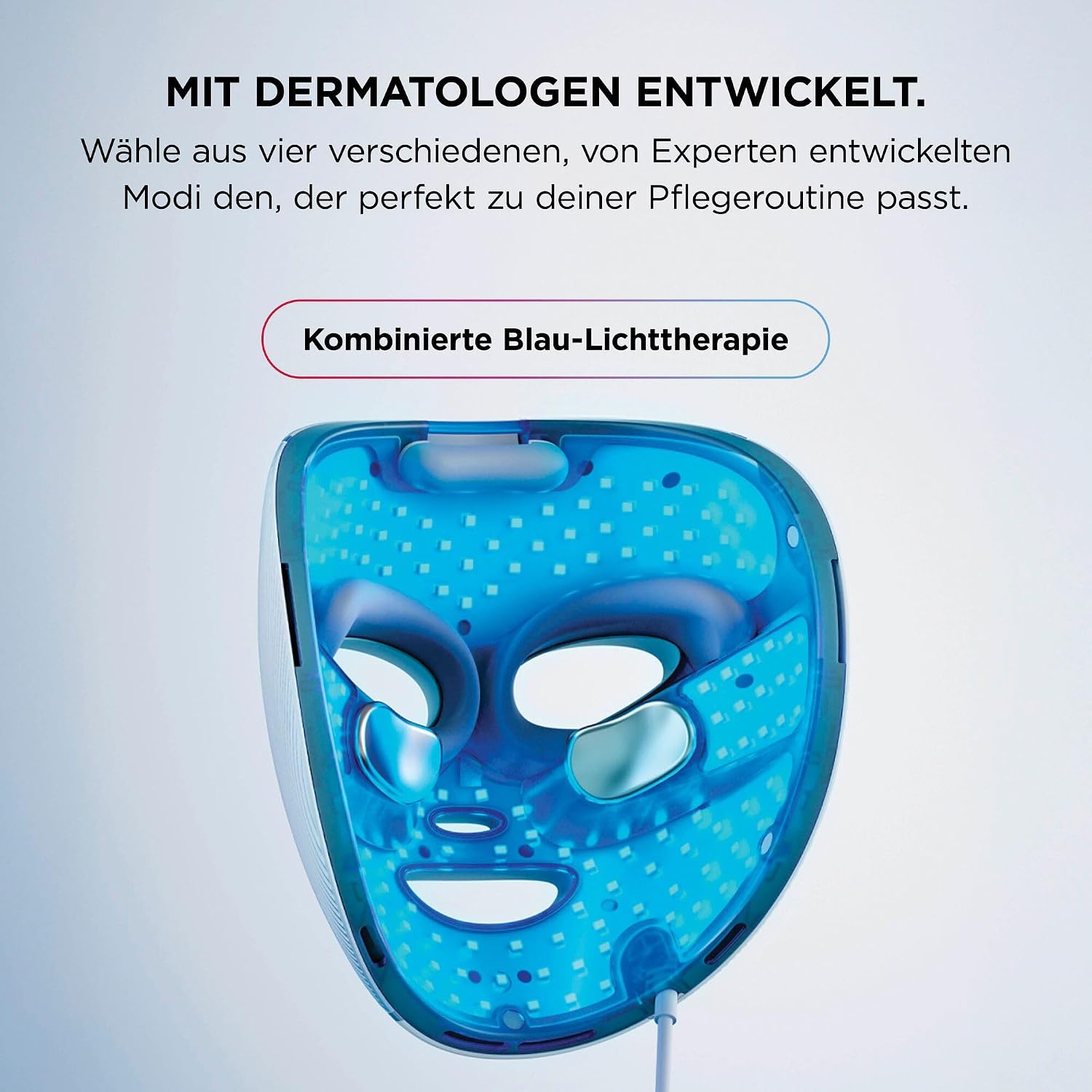 Detalle de Shark CryoGlow LED Maske – LED-Lichttherapie mit Kühlung der Augenpartie (Kühles Lila, FW312EUPL)