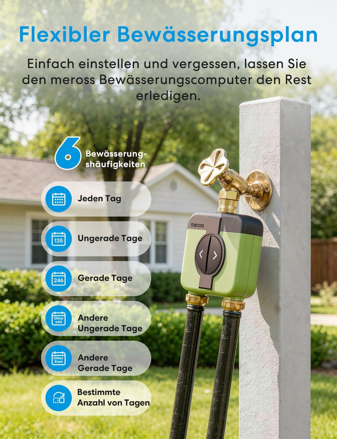 Thumbnail 6 de Meross MST200 Bewässerungscomputer WLAN mit zwei Ausgängen – kompatibel mit Meross Hub (MSH400/MSH450)