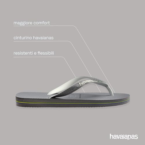Thumbnail 3 de Havaianas Brasil Mix Unisex - Adulto FlipFlop Steel Grey/White/White, 37 EU