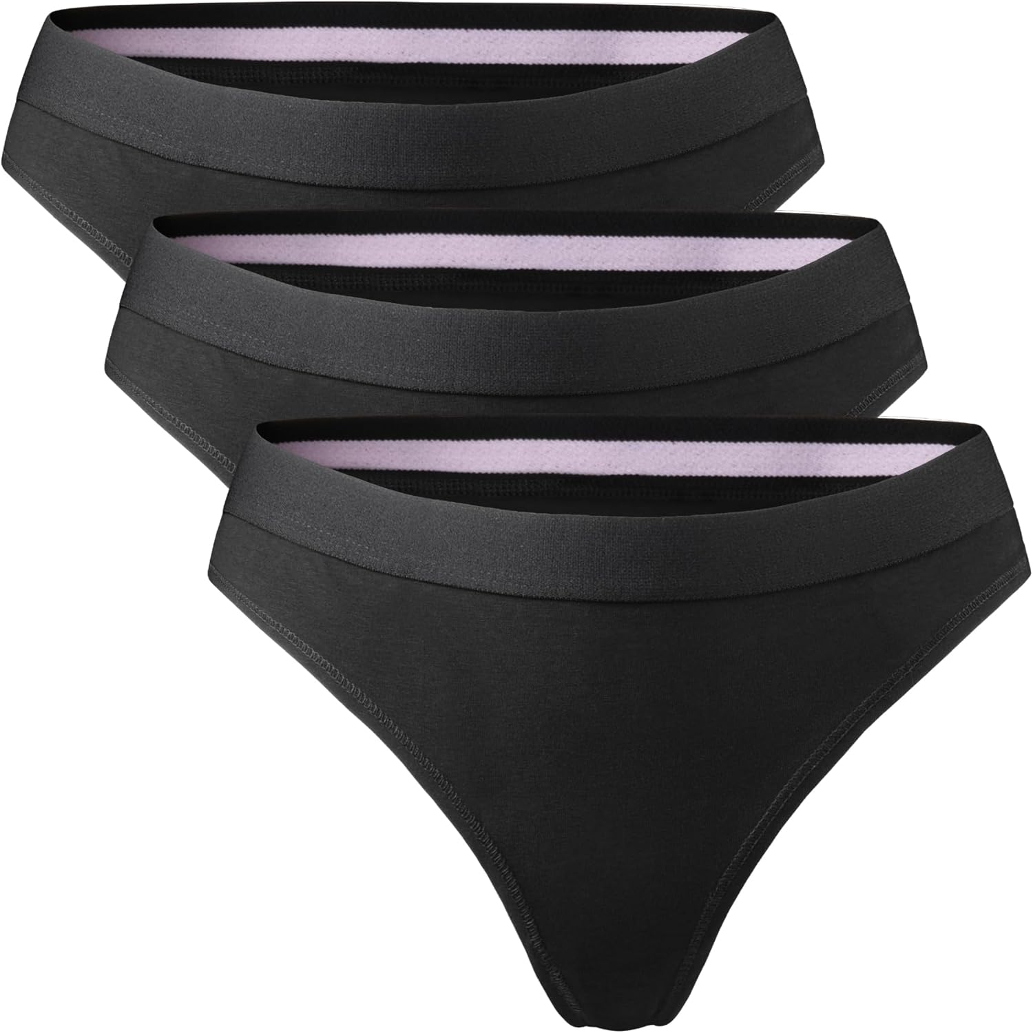 Detalle de DANISH ENDURANCE 3 Paia Tanga Donna in Cotone Biologico – Intimo sportivo a vita bassa