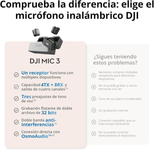 Thumbnail 6 de DJI Mic 3 (2 TX + 1 RX + Estuche de Carga) – micrófono inalámbrico para vlogs y entrevistas