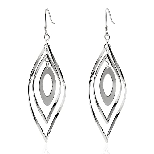 Detalle de Meissa Orecchini pendenti geometrici in argento 925 – design longi, ipoallergenici