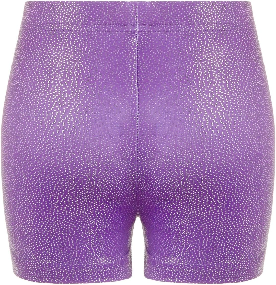 Detalle 2 de Girls’ three-piece gymnastics leotard set with sparkling gradient design (leotard, shorts & hairband)
