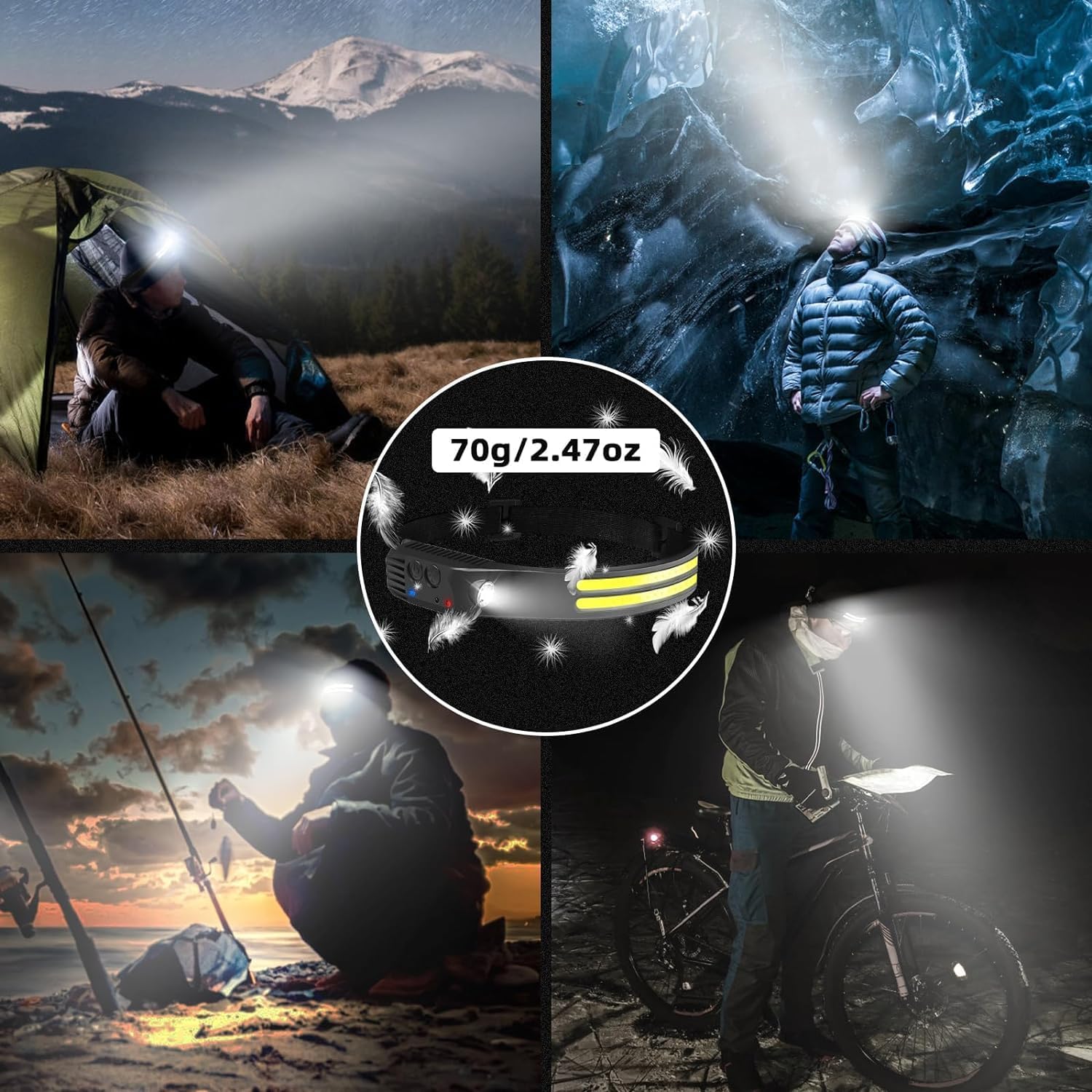 Thumbnail 6 de Head Torch Rechargeable 2-Pack with Motion Sensor