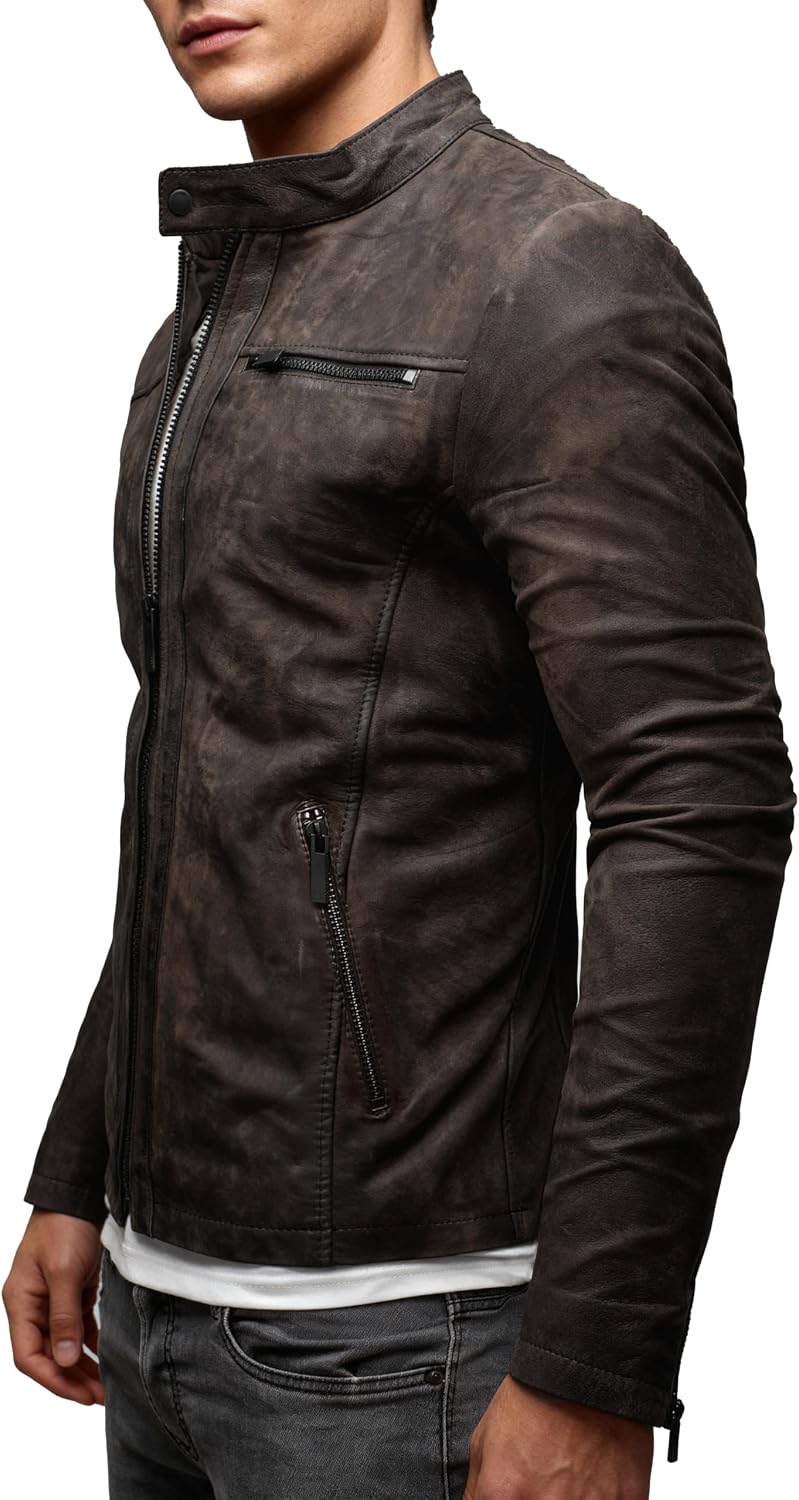 Thumbnail 3 de Crone Epic Lederjacke Cleane Basic Herren