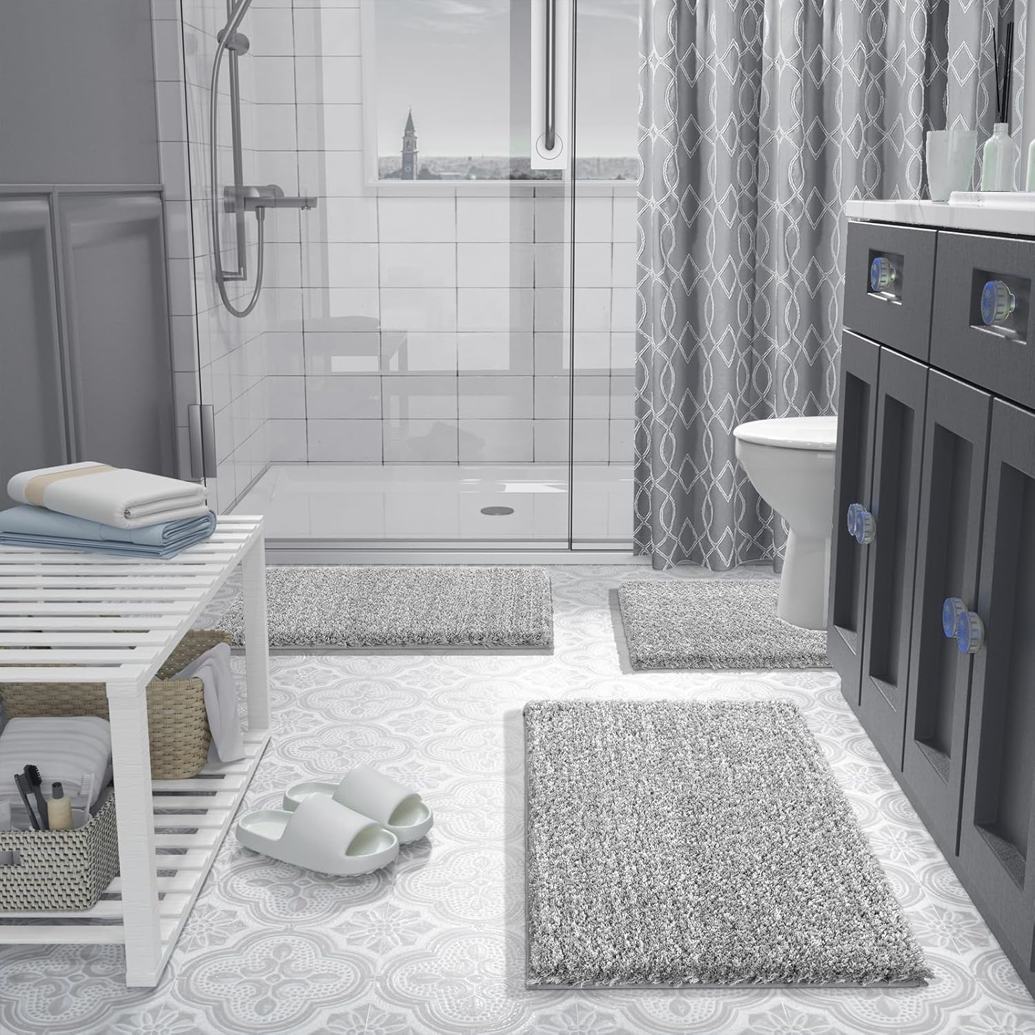 Thumbnail 1 de Yimobra Bathroom Rugs 32x20 Plush Bath Mat