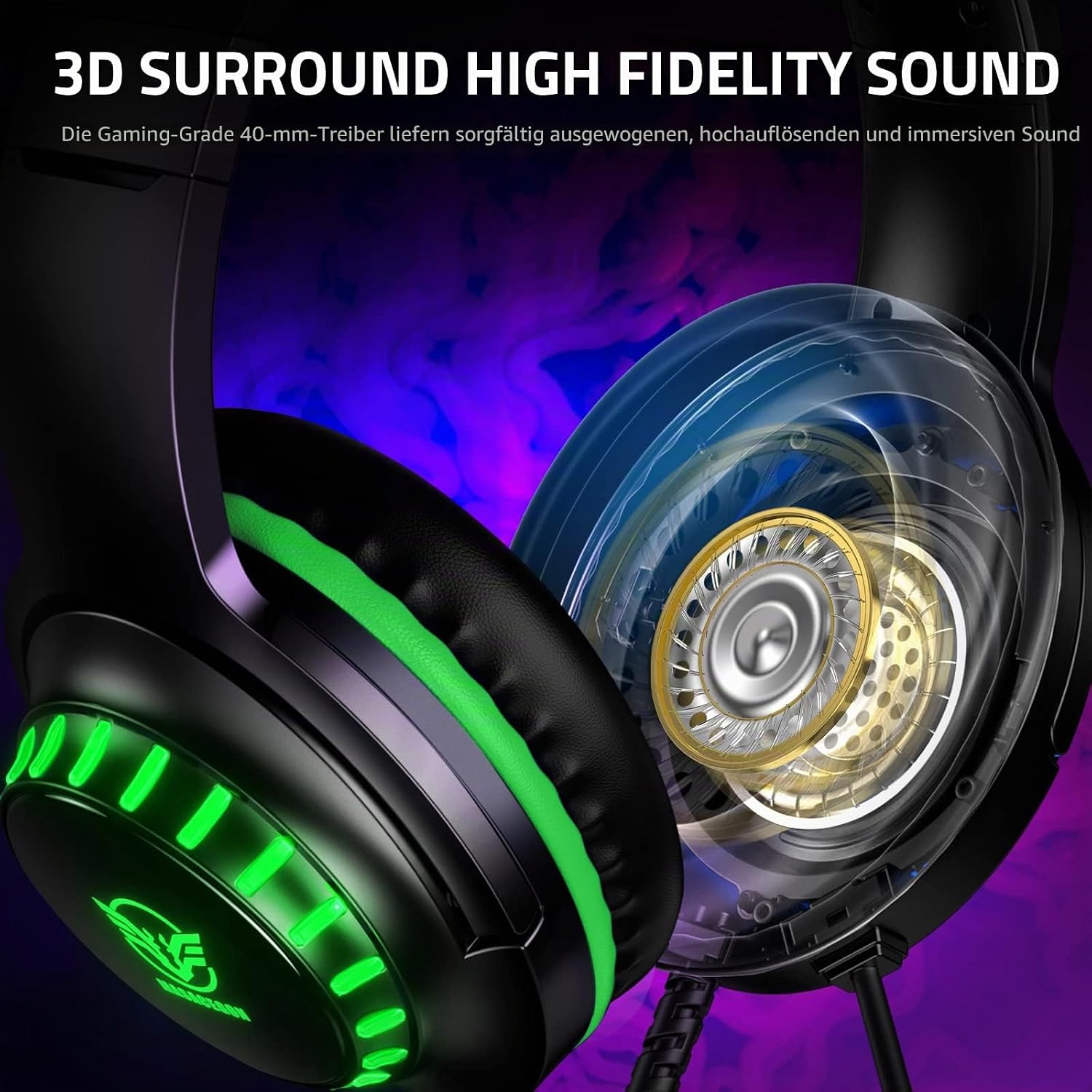 Thumbnail 2 de Pacrate Gaming Headset mit Mikrofon