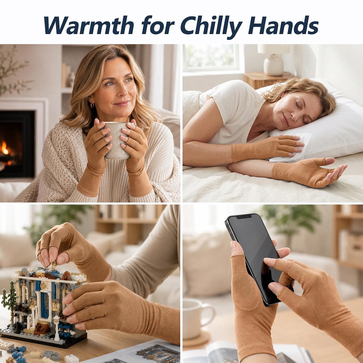 Thumbnail 5 de Fingerless Arthritis Gloves (2 Pairs) – Open-Finger Compression for Everyday Tasks