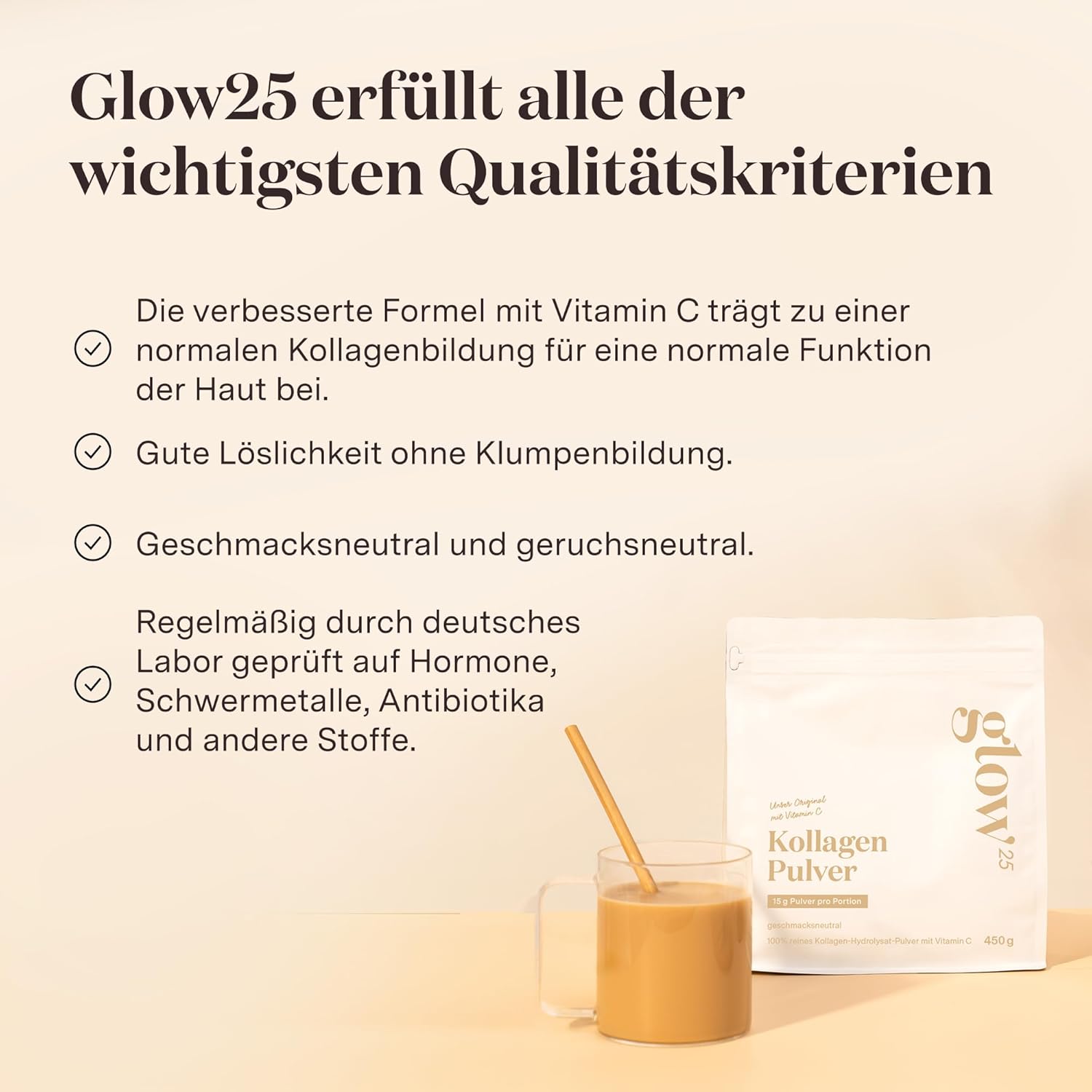 Thumbnail 2 de Glow25 Collagen Pulver 450 g – Hydrolysat mit Vitamin C