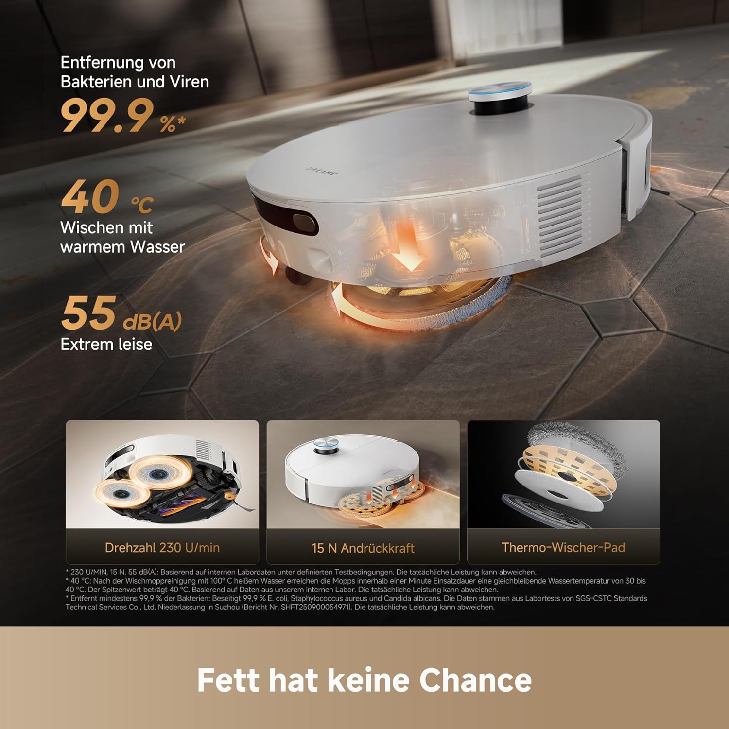 Thumbnail 6 de dreame X50s Ultra Saugroboter mit Wischfunktion – ultraschlankes 7,95 cm Modell mit 35.000 Pa Saugkraft