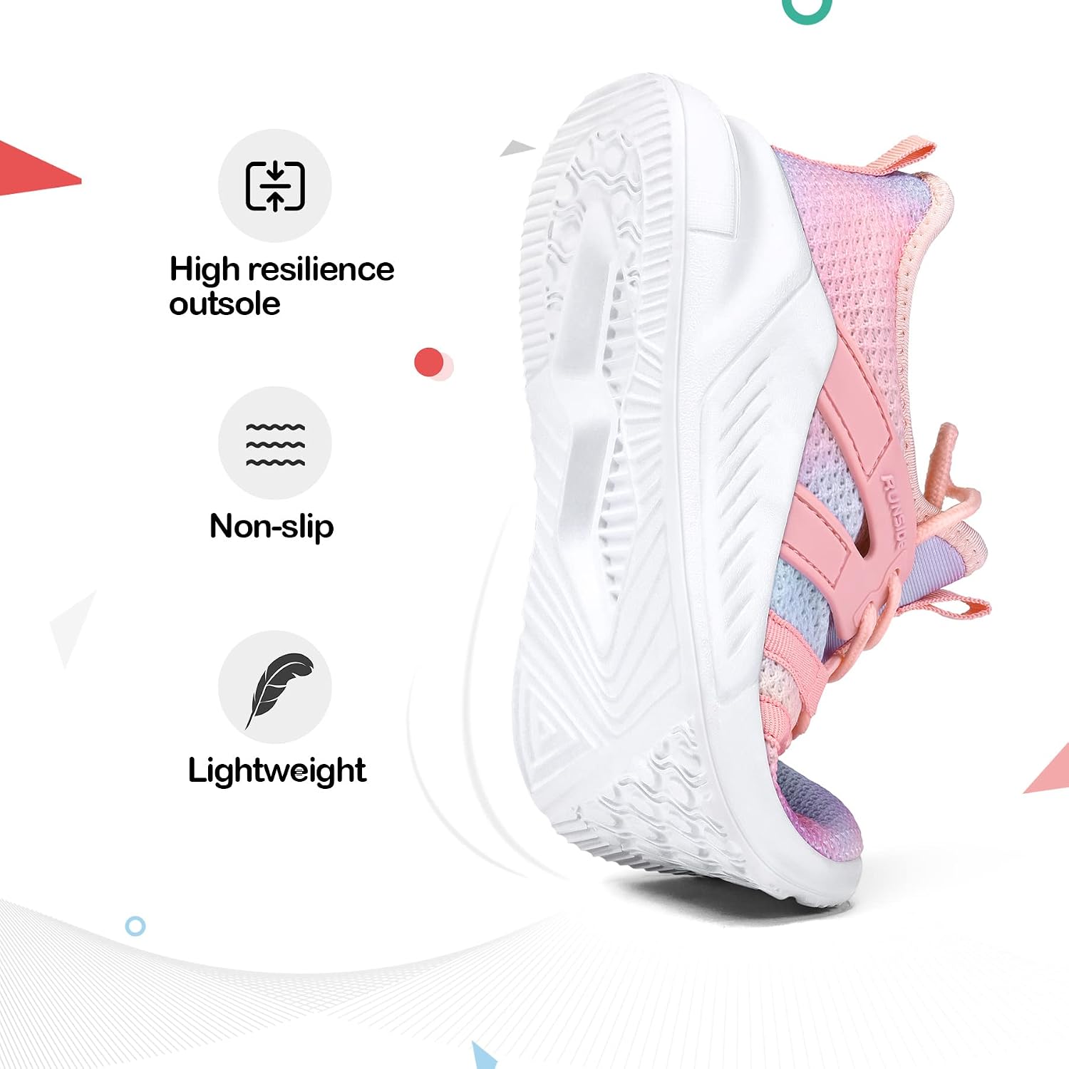 Detalle 2 de RUNSIDE Girls Tennis Shoes Lightweight 1️⃣