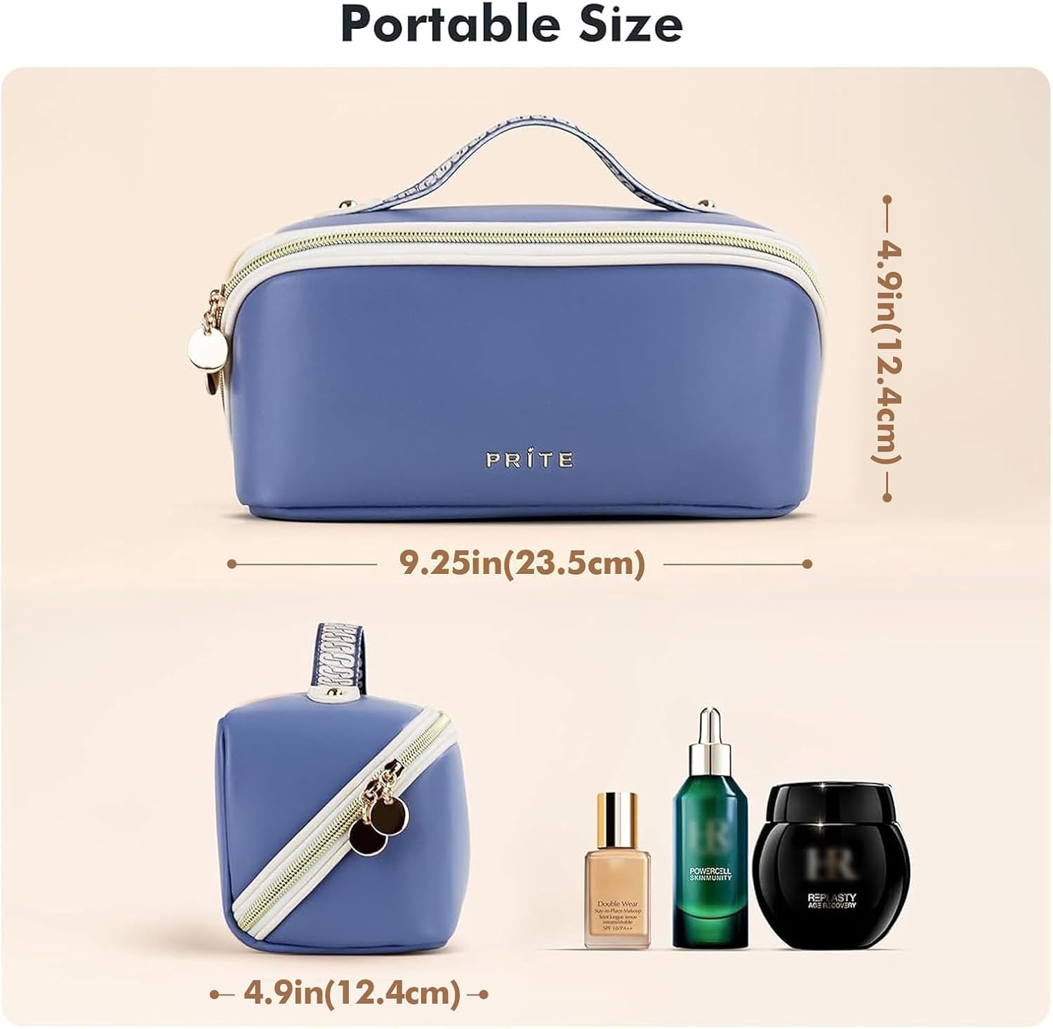 Thumbnail 1 de Prite Large Capacity Makeup Bag: Versatile, Waterproof Travel Cosmetic Case