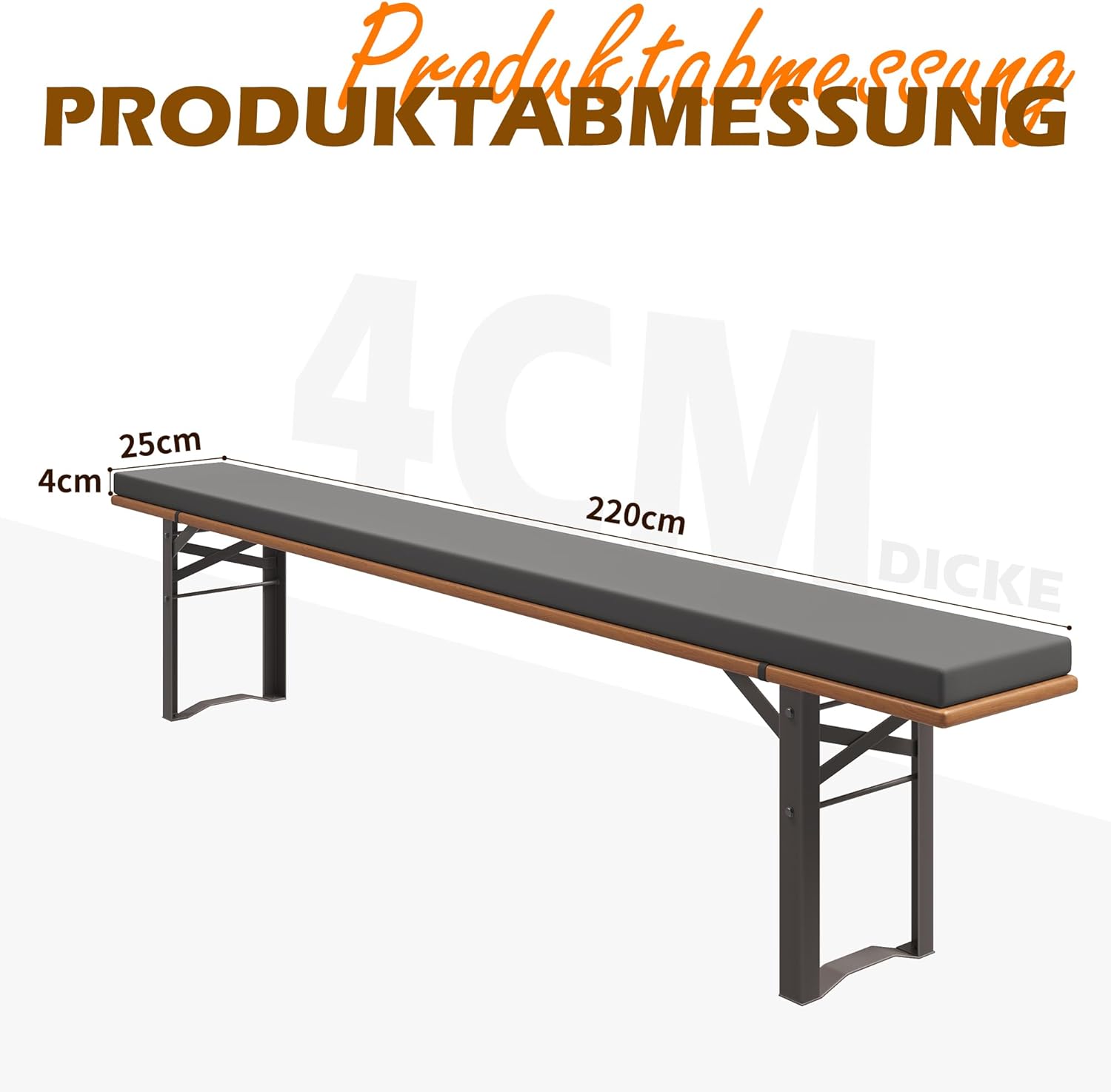 Thumbnail 6 de UDPATIO Bierbankauflagen 4er Set 4 cm