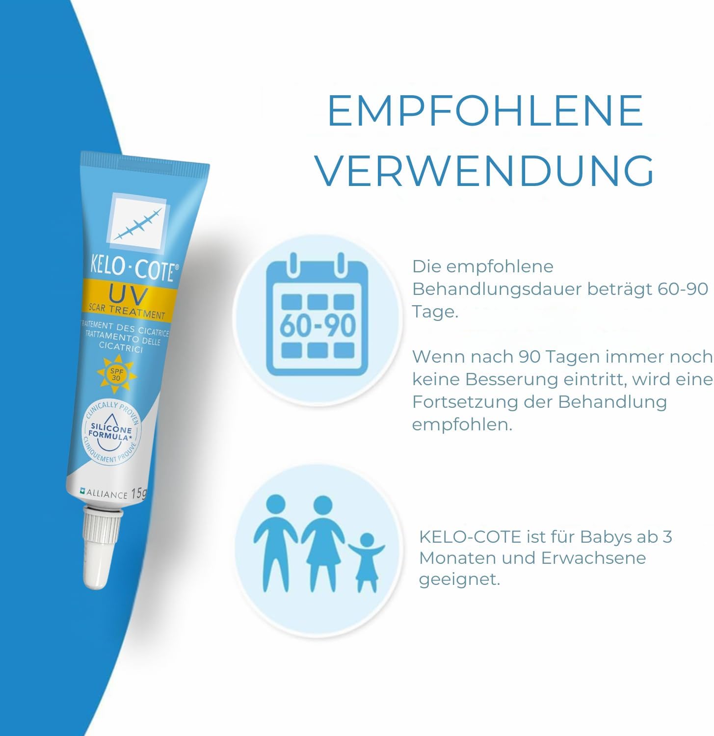 Detalle de KELO-COTE UV SPF30 Silikon-Narben-Gel 15 g – Schutz und Glättung für Narben