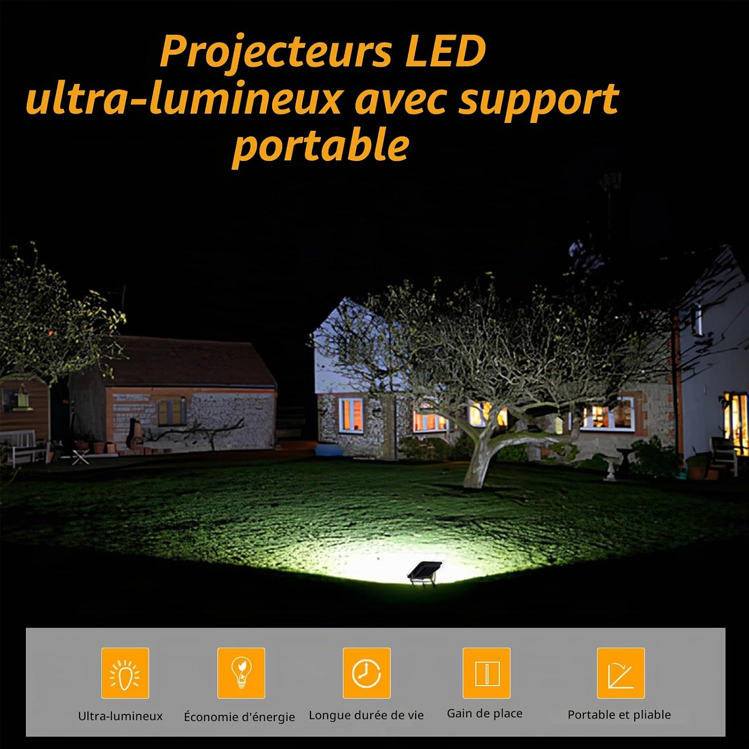 Detalle 2 de Fosingut Appliques de Projecteur 50W led-werklamp, 5.000 lm, IP66