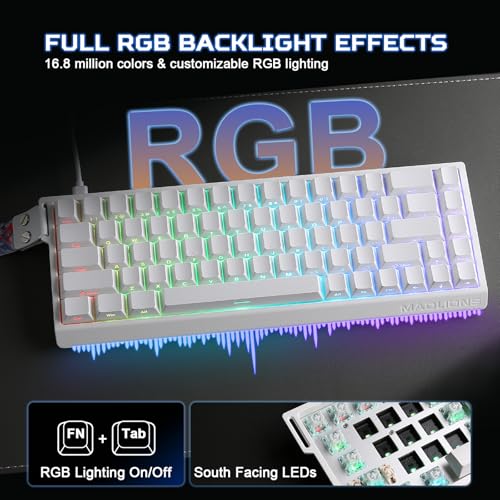 Thumbnail 7 de YUNZII MAD68 HE Clavier Gamer Filaire 8000Hz (Blanc, Magnetic Amber Pro)