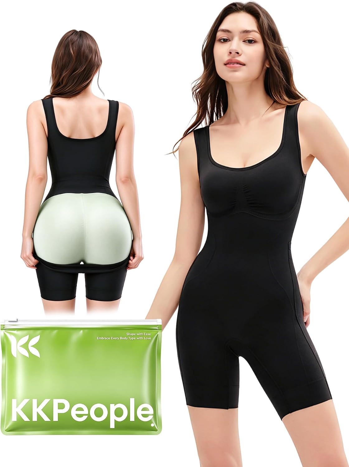 Detalle de KKPeople Easy-Off Shapewear Bodysuit with Tummy Control and Rear Closure